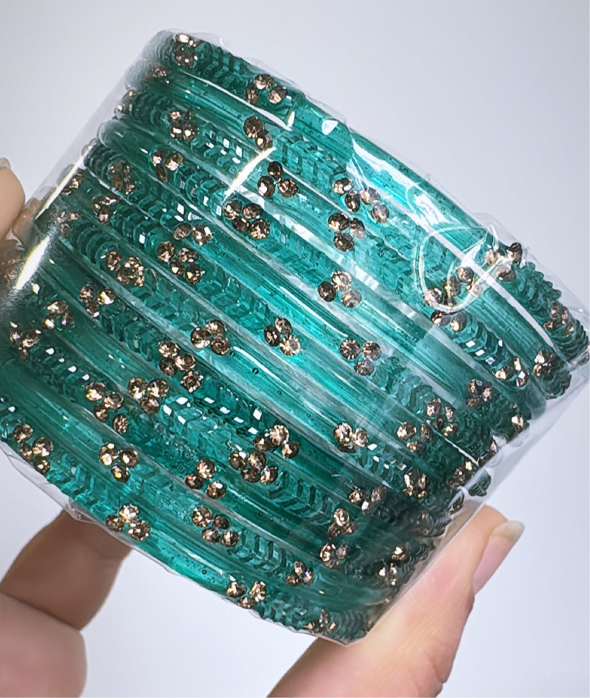 Light Blue Glass Bangles