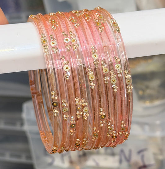 Sophia Glass Bangle Set-Only 2.10 & 2.12
