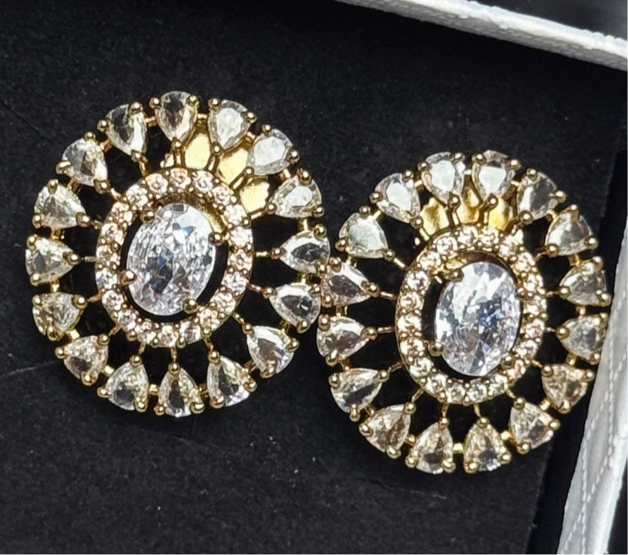 Golden Crystal Style Studs