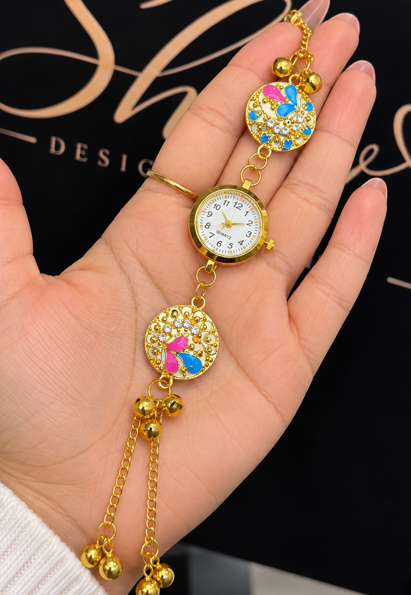 Sheena Kashmiri Style Watch-Adjustable
