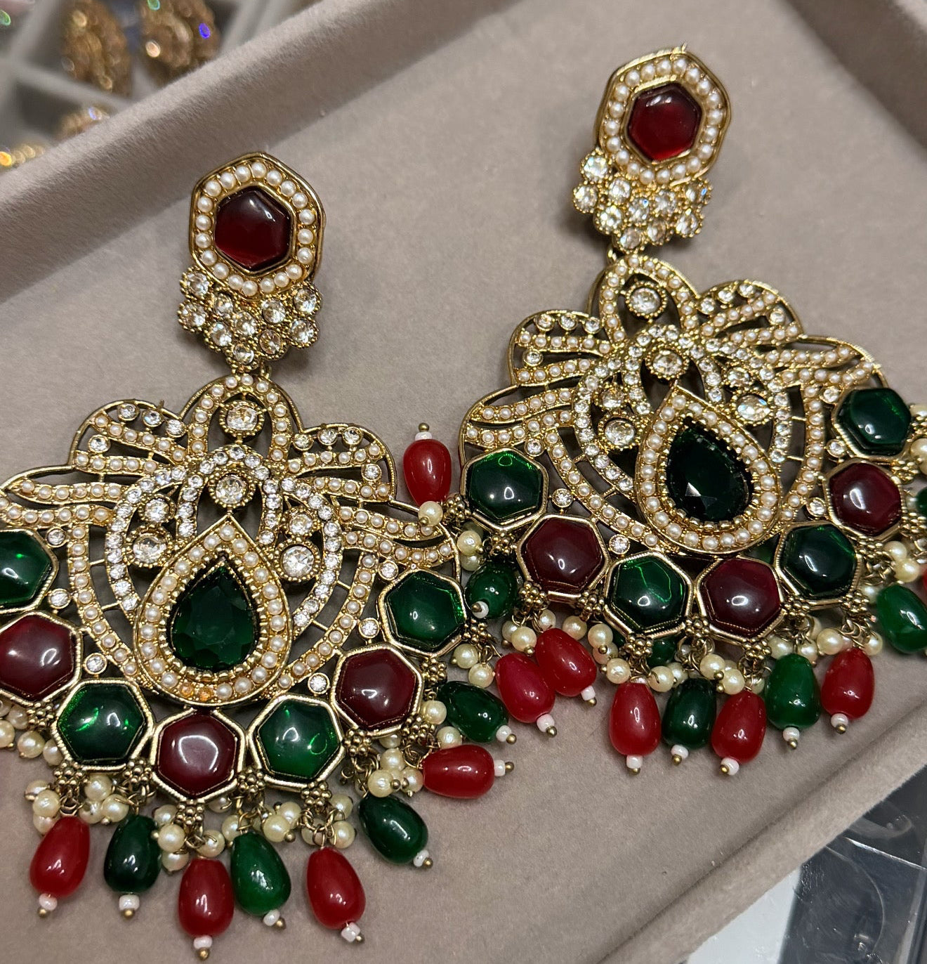 Red & Green Earrings