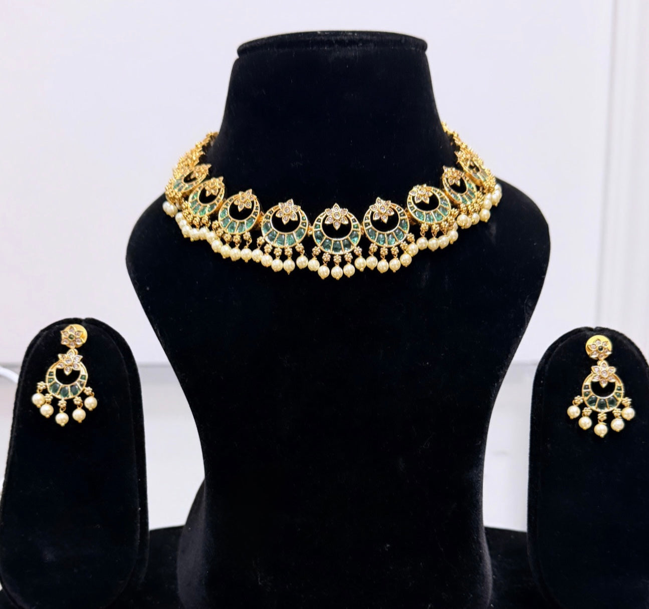 Green Goddess Kundan Set