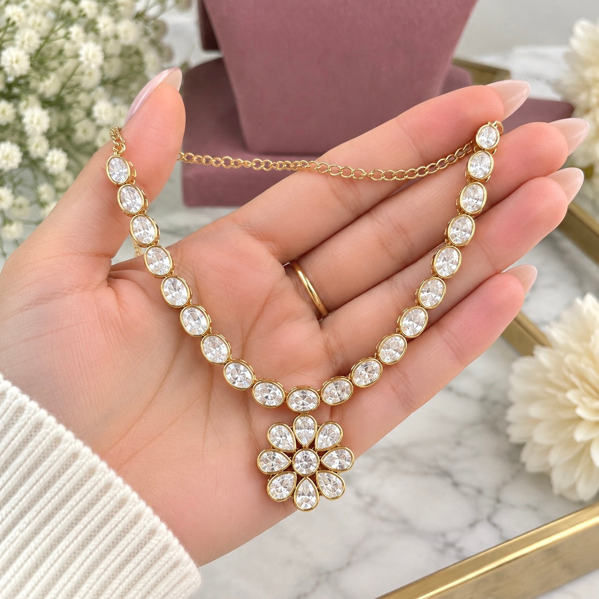 Krystal Moissanite Necklace