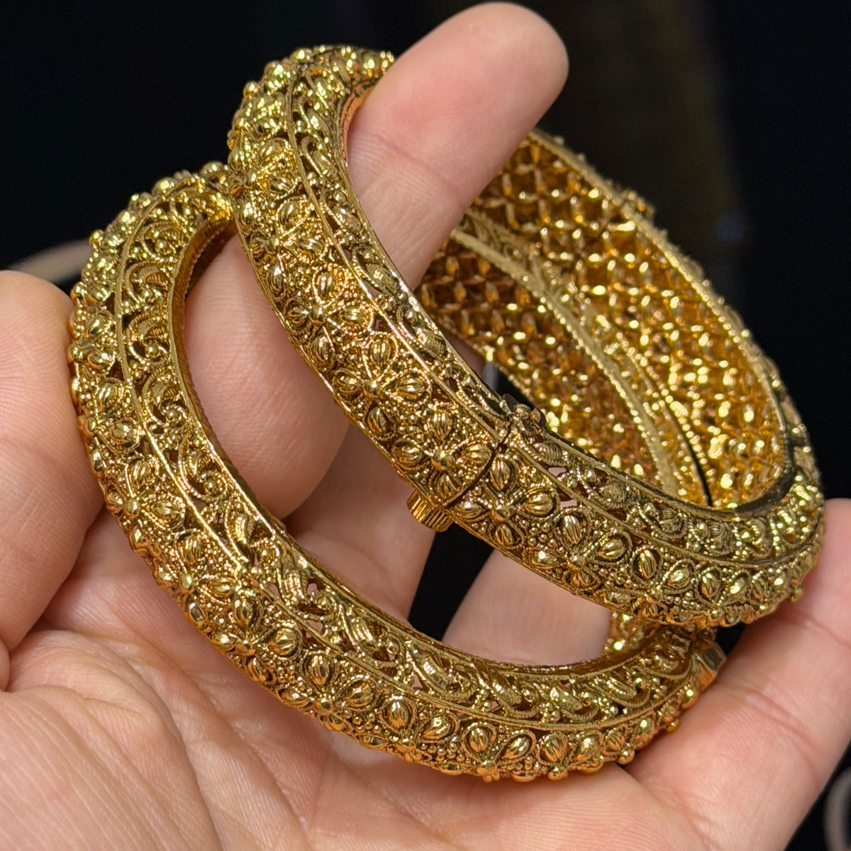 Sneha Premium Gold Plated Openable Bangle Set