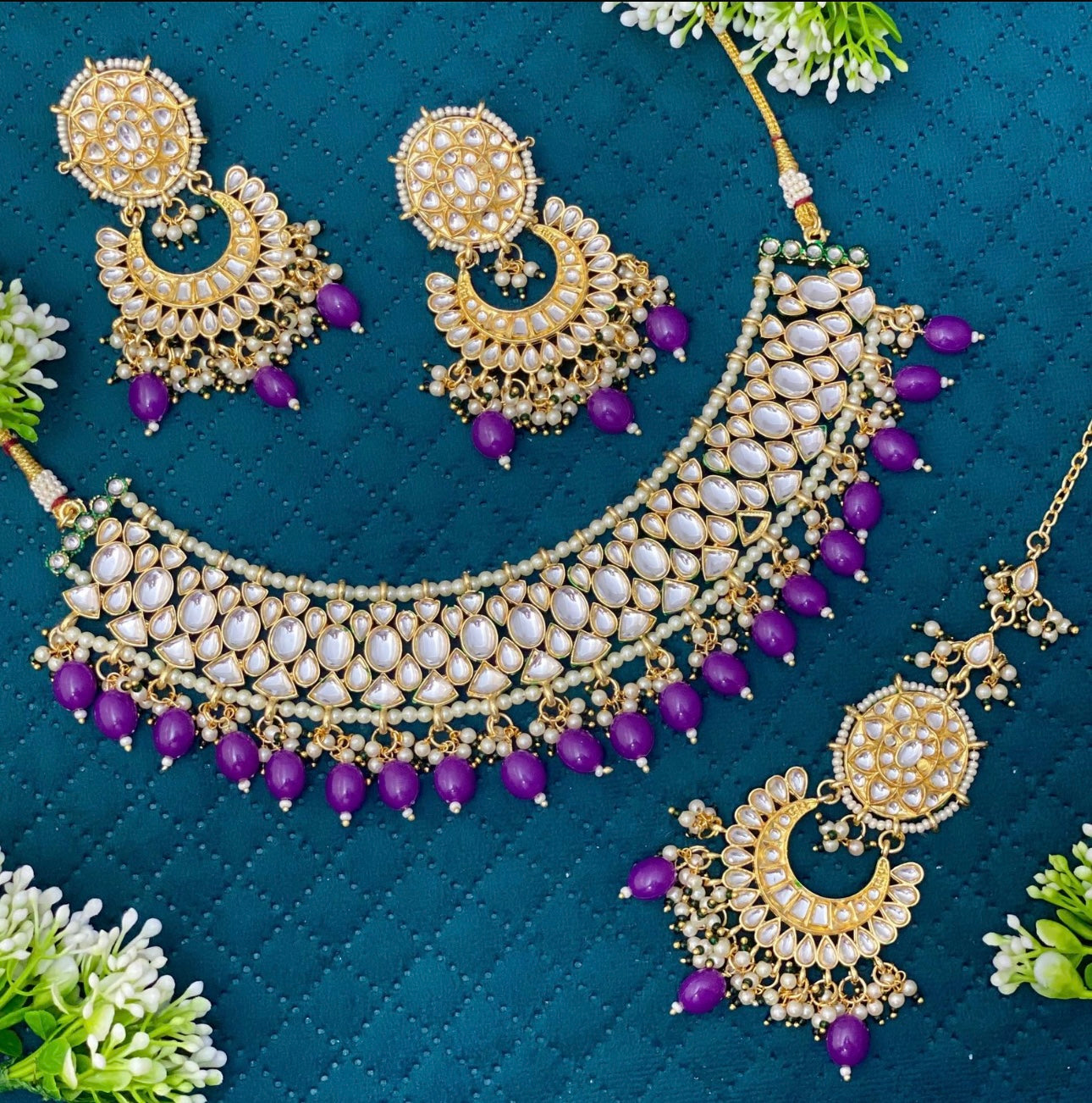 Purple Necklace Set