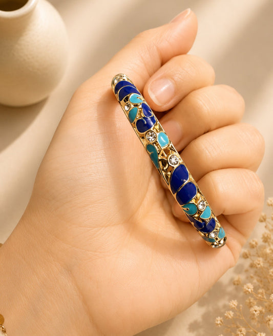 Mariam Openable Enamel Bangle Bracelet-One Piece Only
