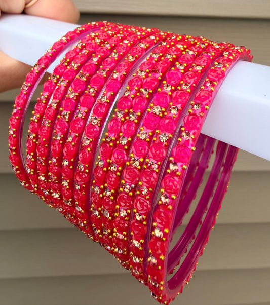 Sophia Glass Bangle Set
