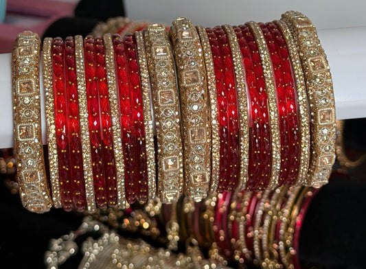 Aishawarya Glass Bangle Set- For Both Hands