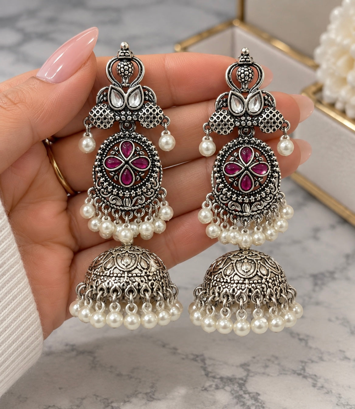 Oxidized Jhumkis