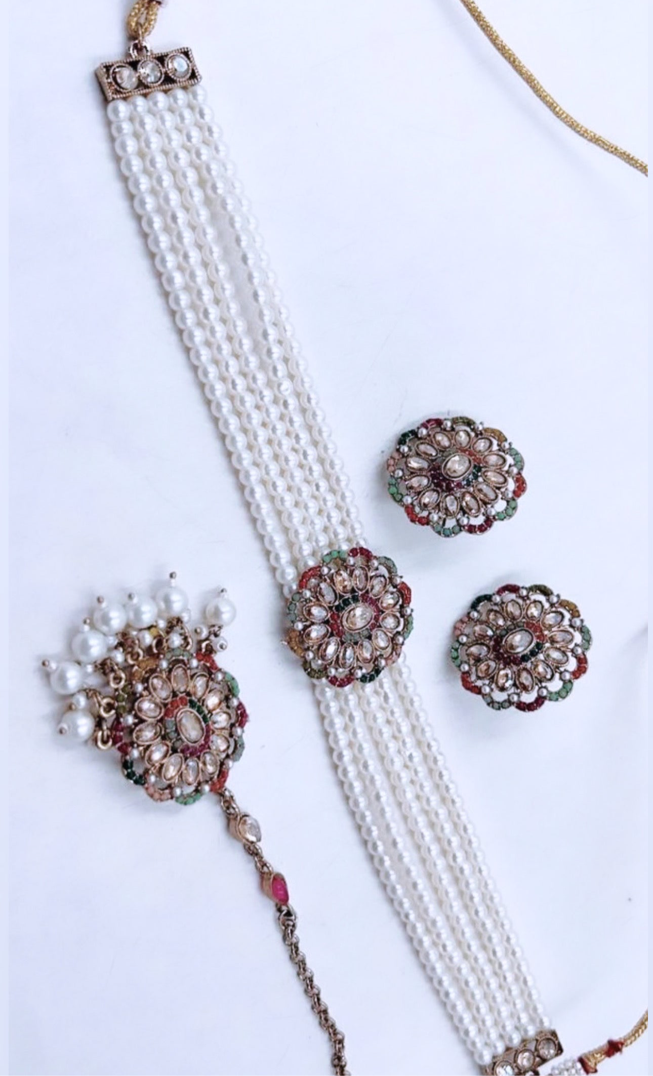 Multi Colored Choker Set