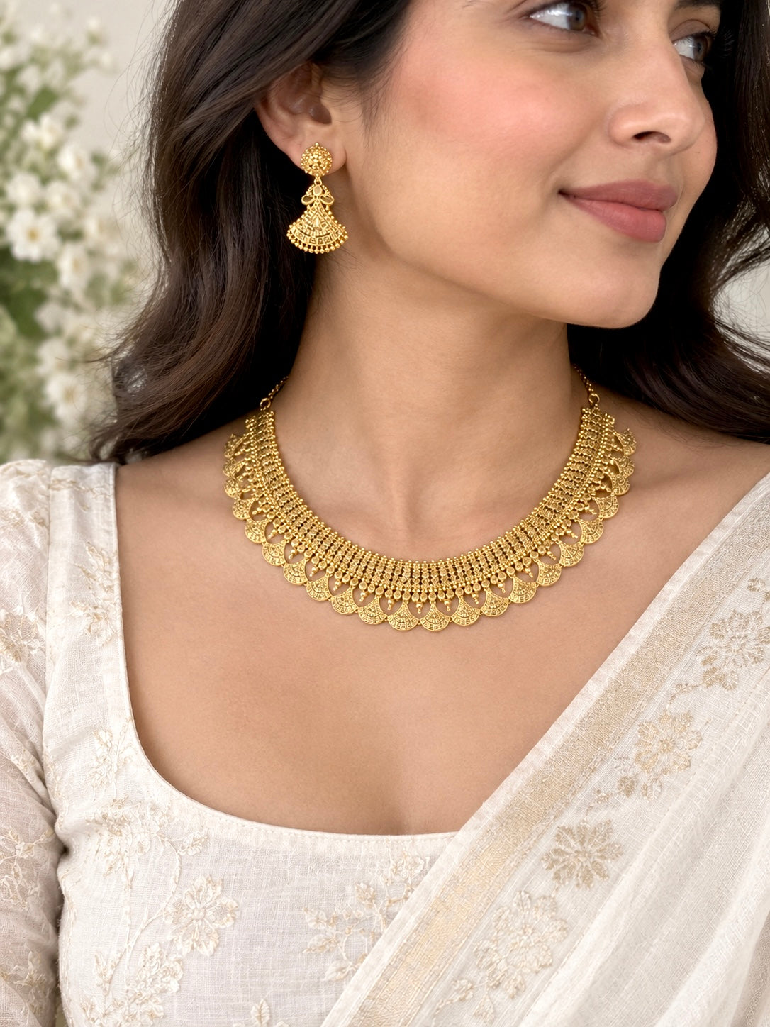 Noor Next to Real Premium Gold Plated Necklace Set