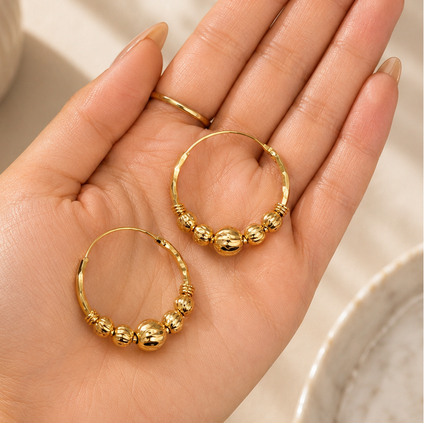 Vishali Gold Plated Hoops