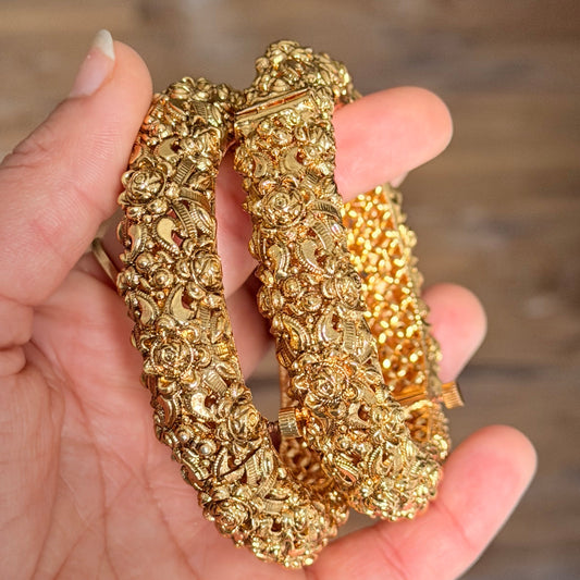 Sneha Gold Plated Premium Openable Bangle Set