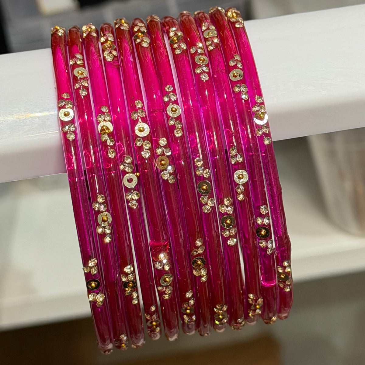 Sophia Glass Bangle Set-Only 2.10 & 2.12