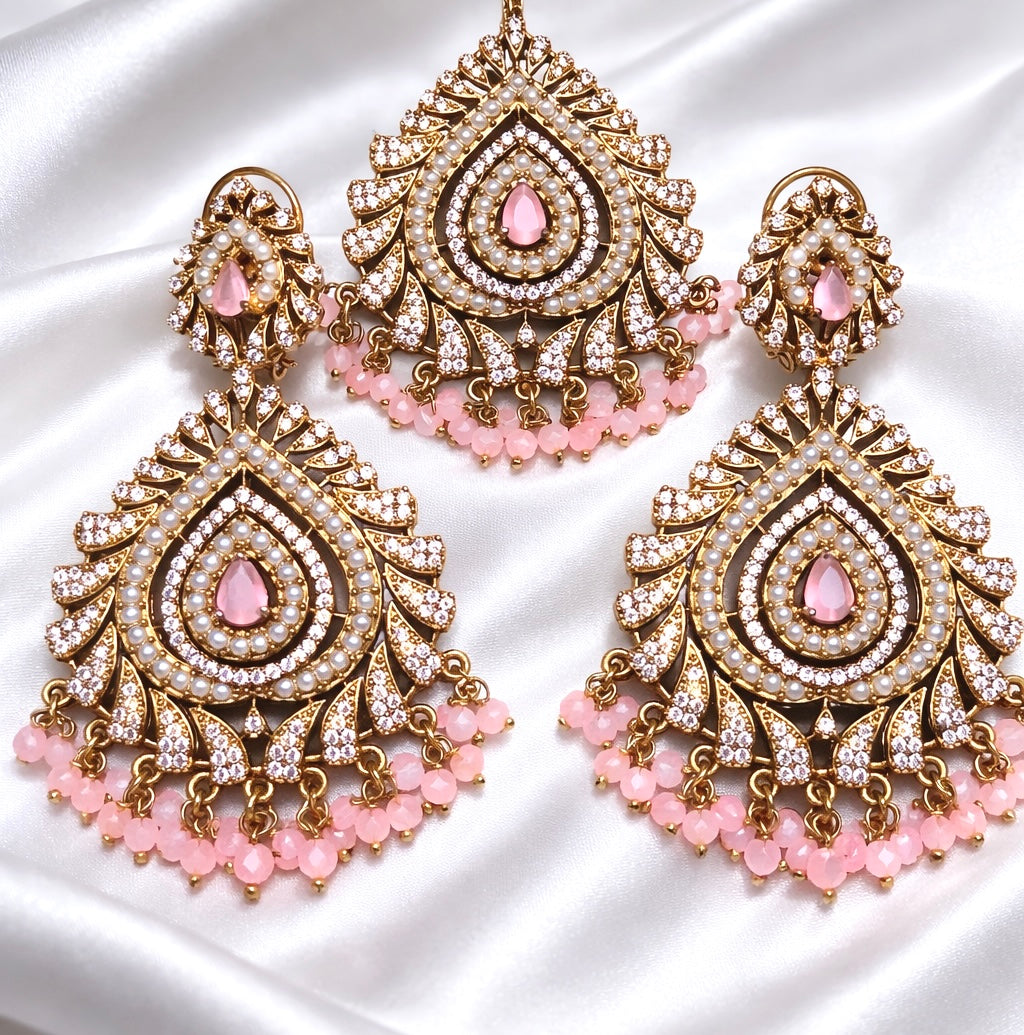 Pakistani Earrings & Tikka Set
