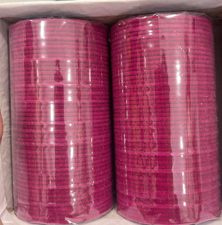 Magenta Velvet Bangle Set