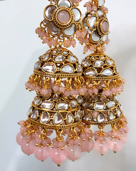 Sahara Style Double Layered Jhumkis