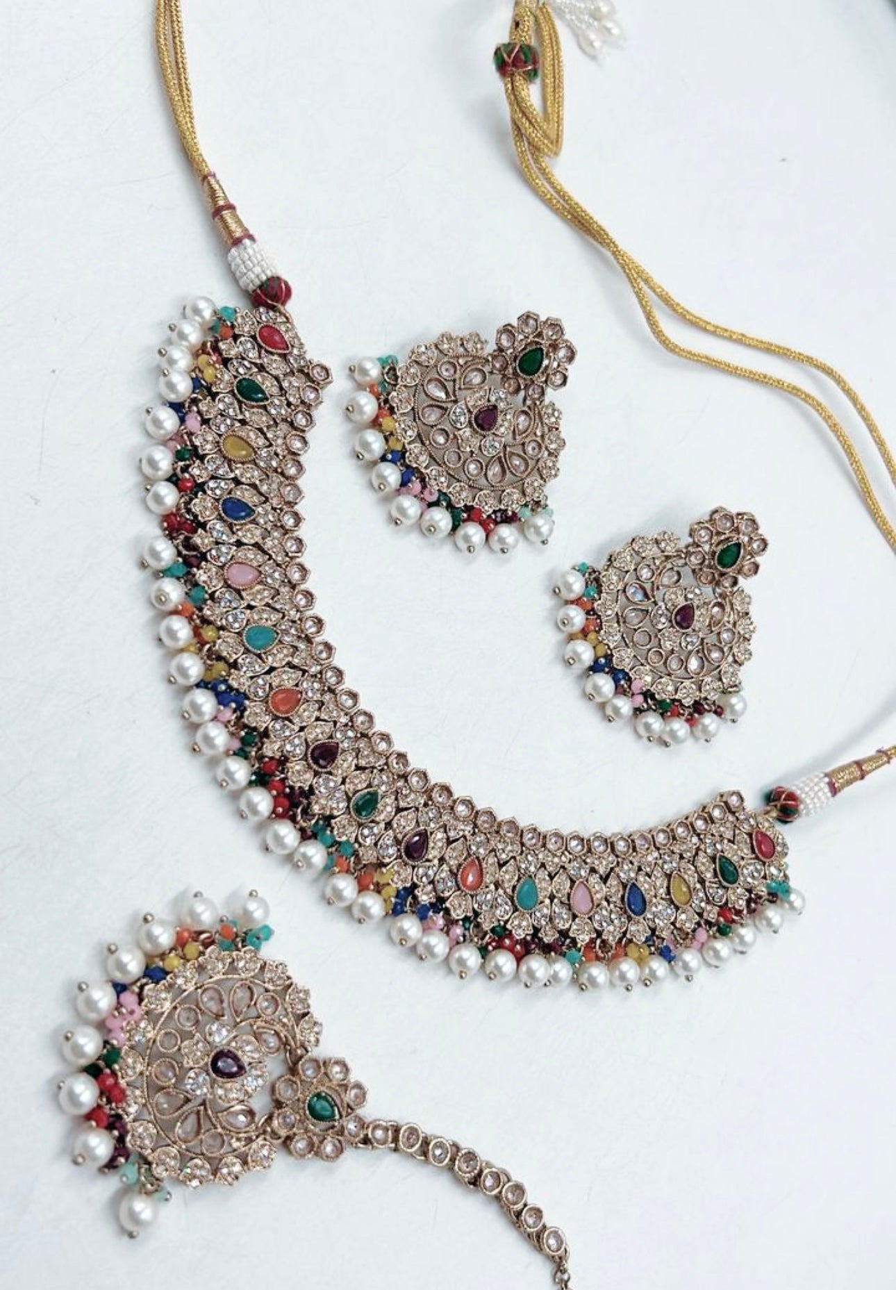 Multi Golden Necklace Set