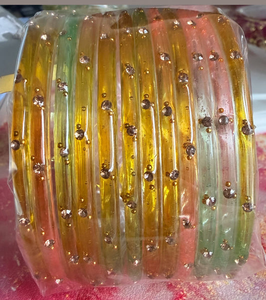 Pastel Colored Glass Bangles