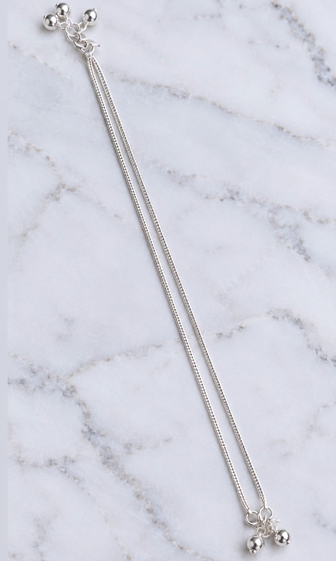 Silver Sleek Anklets