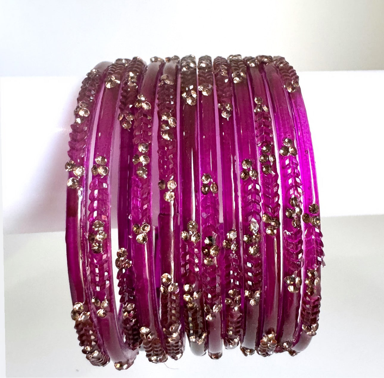 Light Purple Glass Bangles