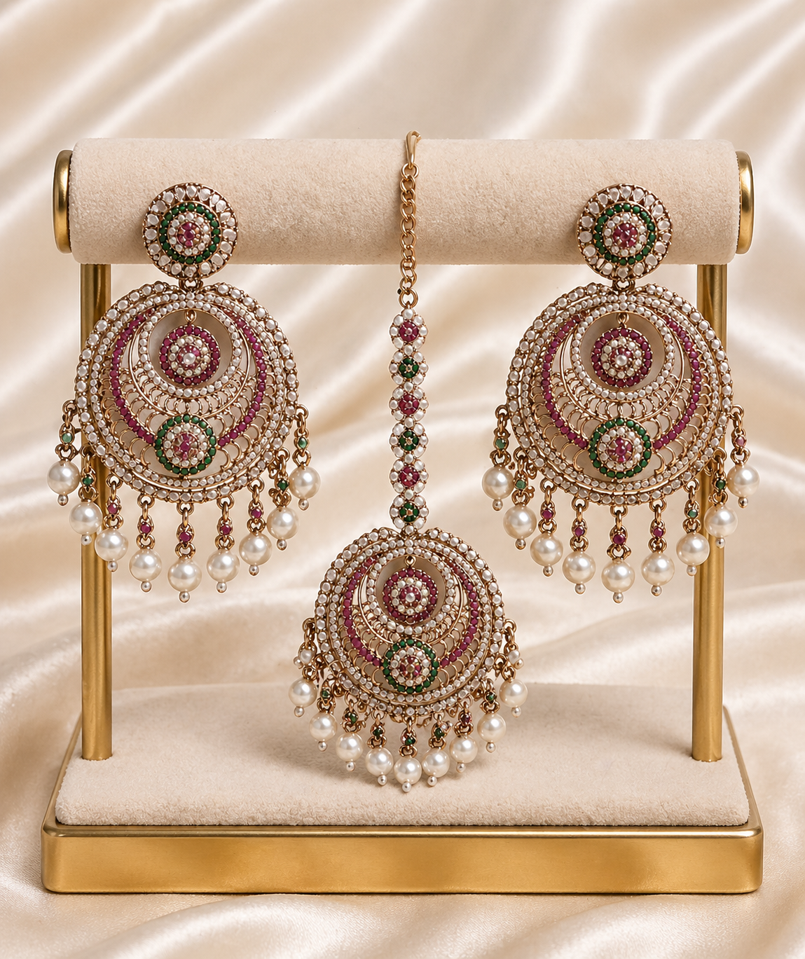 Mahnoor Earrings & Tikka Set