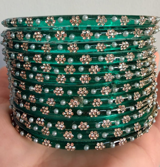 *Back in Stock* Sonal Pearl Glass Bangle Set