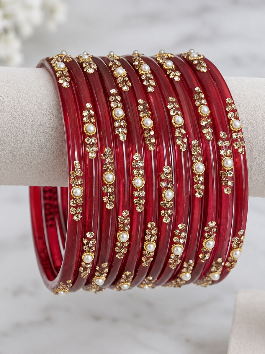 Sophia Glass Bangle Set