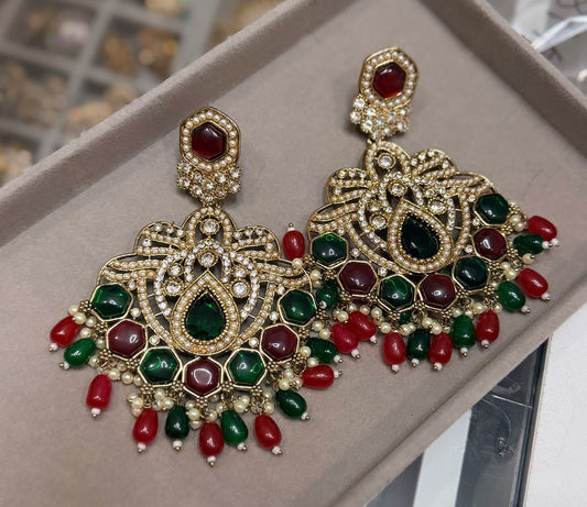 Red & Green Earrings