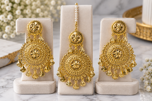 Disha Gold Plated Necklace Set Lightweight