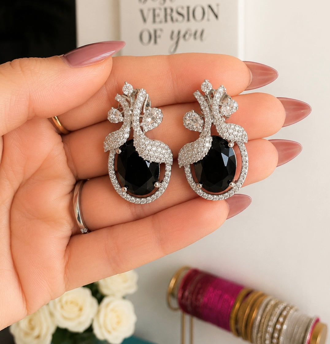 Rani American Diamond Earrings