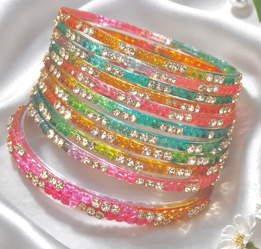 Pastel Color Glass Bangles