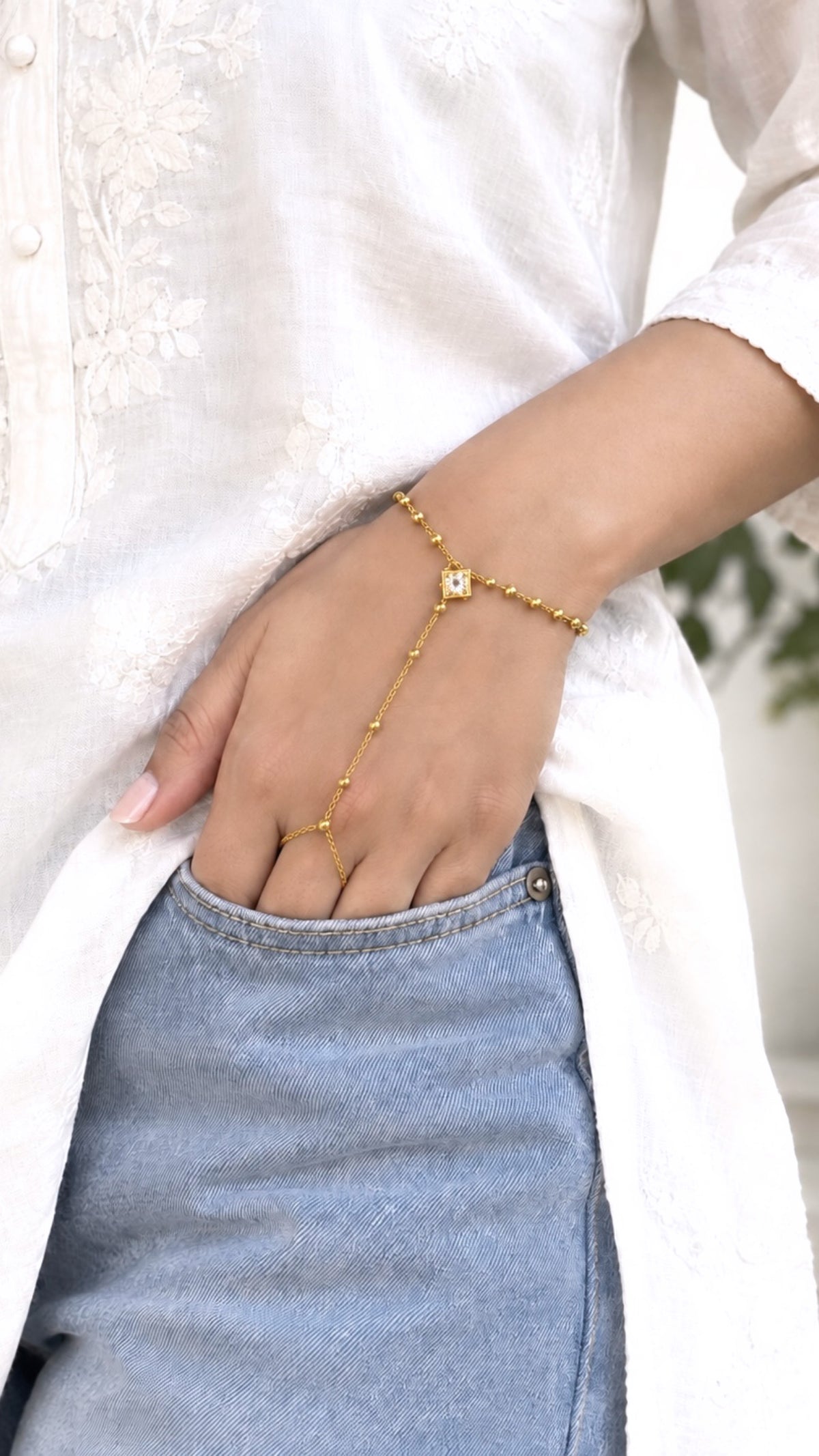 Gold Plated Hand Chain