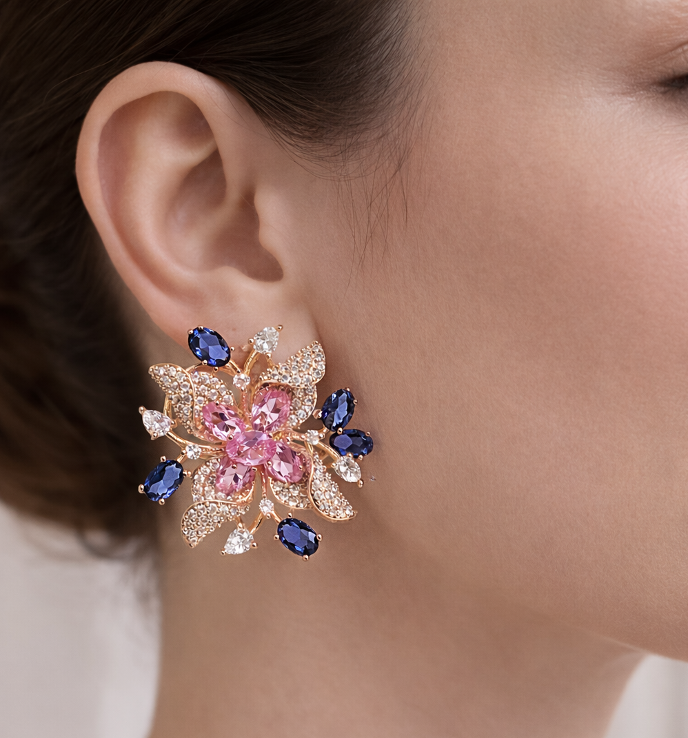 Hazoori Laal Inspired Studs Earrings