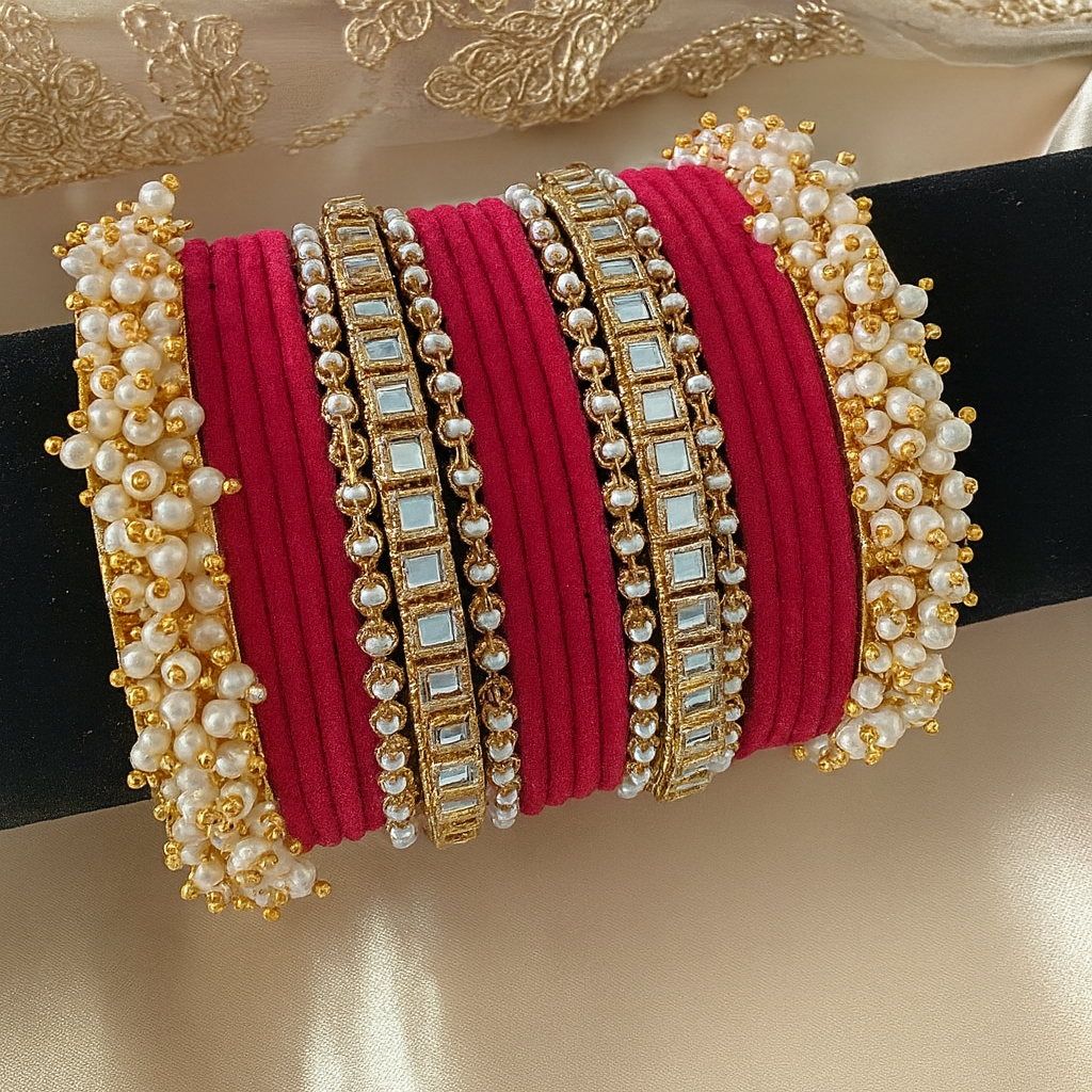Red Bangle Set