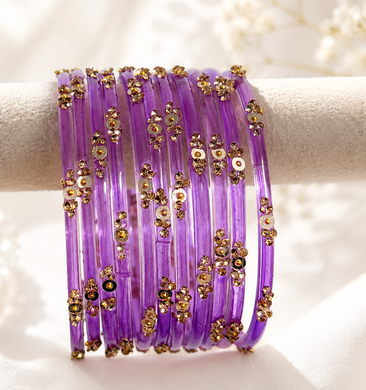 Sophia Glass Bangle Set