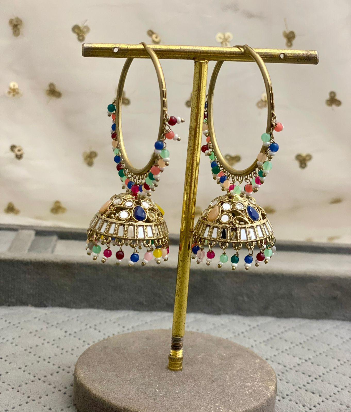 Alia Jhumkis in Multi Color