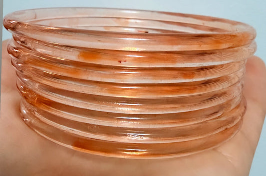 Sophia Glossy Glass Bangle Set