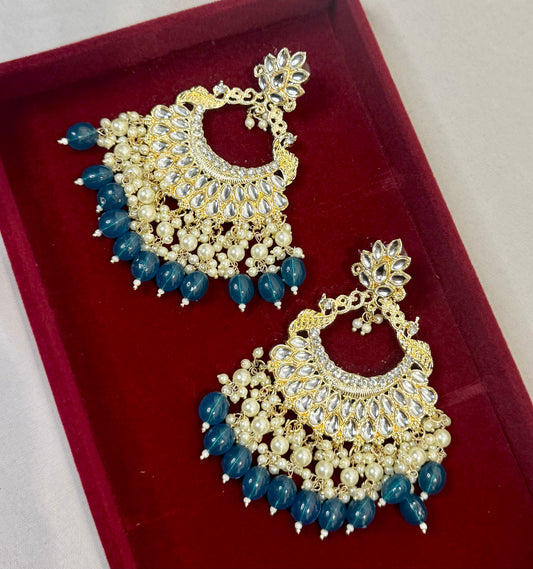 Navy Blue Earrings Set