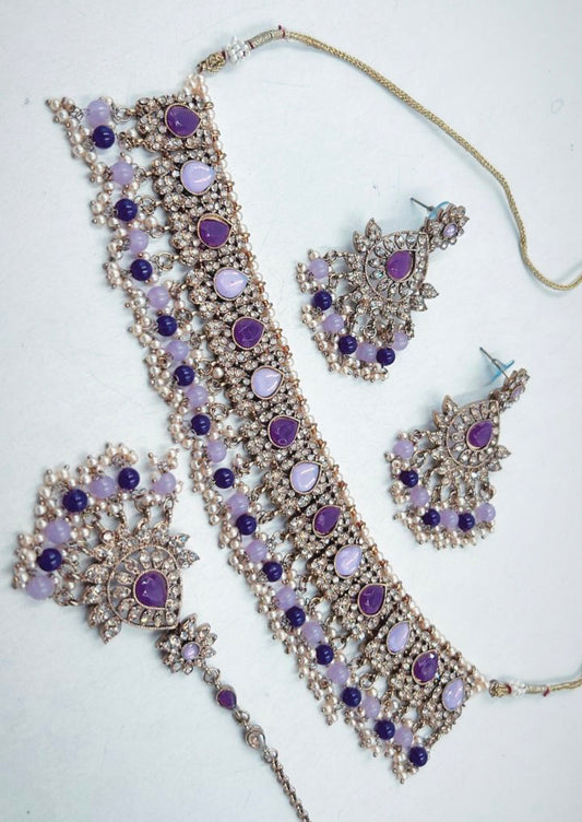 Purple Choker Set