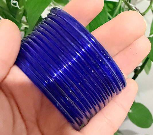 Sophia Glossy Glass Bangle Set