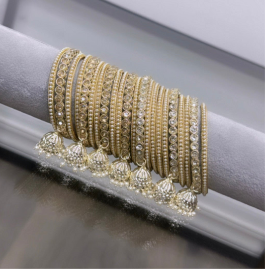 Golden Hanging Bangle Set