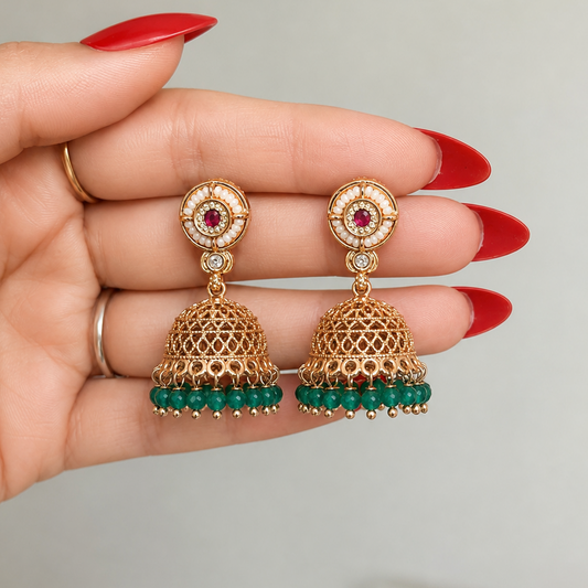 Monica Heritage Style Jhumkis