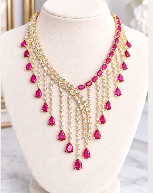 Sneha Premium AD Necklace Set