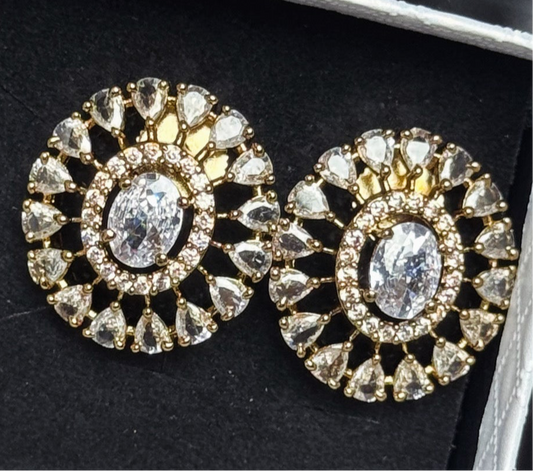 Golden Crystal Style Studs