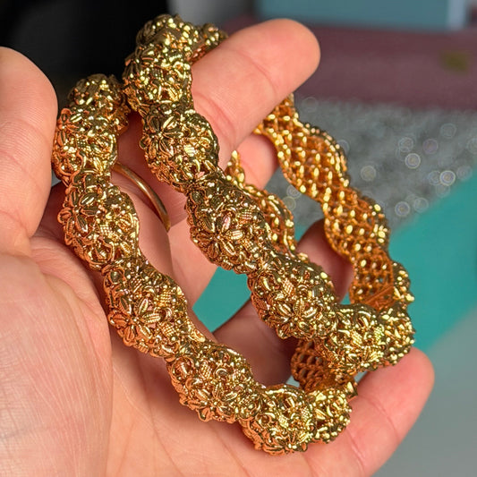 Sneha Gold Plated Premium Openable Bangle Set