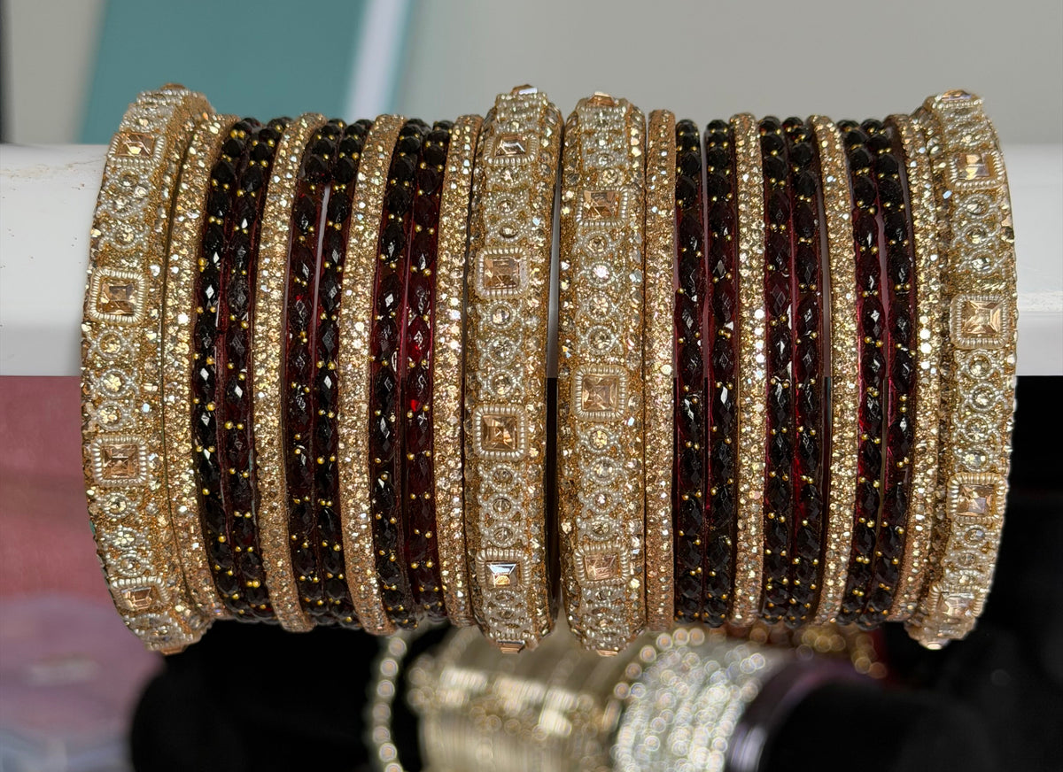 Aishwarya Glass Bangle Set-For Both Hands