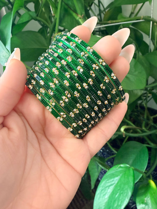 Sophia Glass Bangle Set