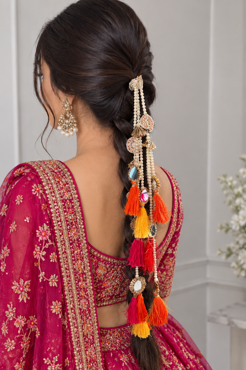 Sonam Multi Color Parandi with Colorful Tassels