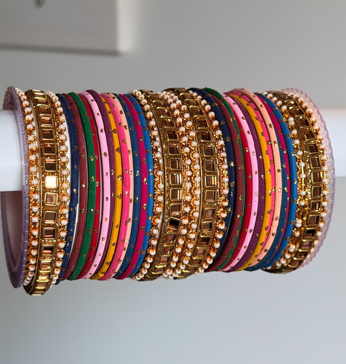 Mia Multi Colored Metal Bangle Set-Full Set For Both Hands